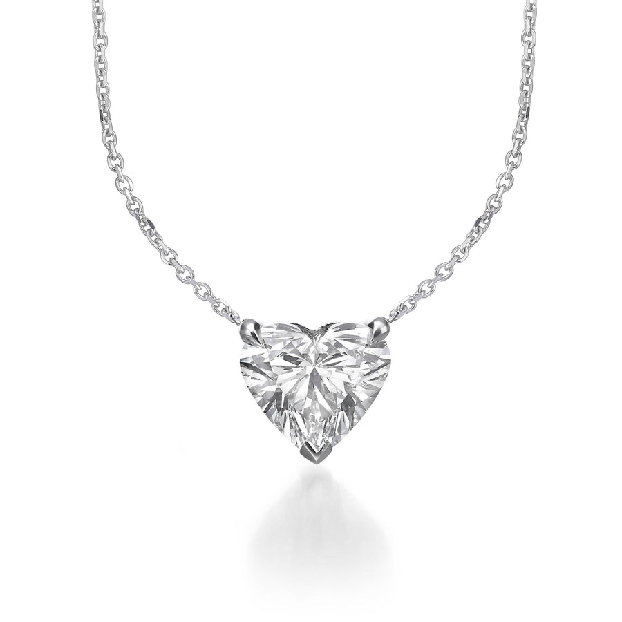 Lab Created Princess Cut Solitaire Diamond Necklace | Edna | La Joya